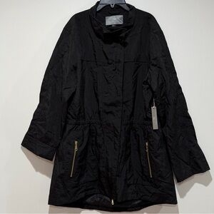 NWT Tart Collections Anorak Rain Coat XL Black Casual Minimalist Neutral